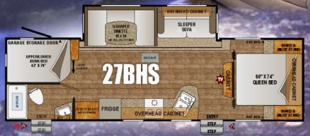 2014 OUTDOORS RV CREEKSIDE 27BHS, , floor-plans-day image number 0